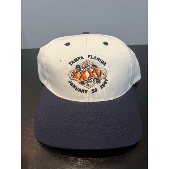 Super Bowl XXXV Hat 2001 Tampa Florida NFL Adjustable Snapback Cap Vintage-NOS - Picture 1 of 3